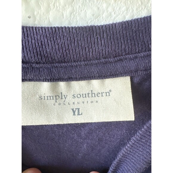 Simply Southern Collection Girls Purple Long Sleeve T Shirt Elephant Graphic YL - Picture 3 of 5